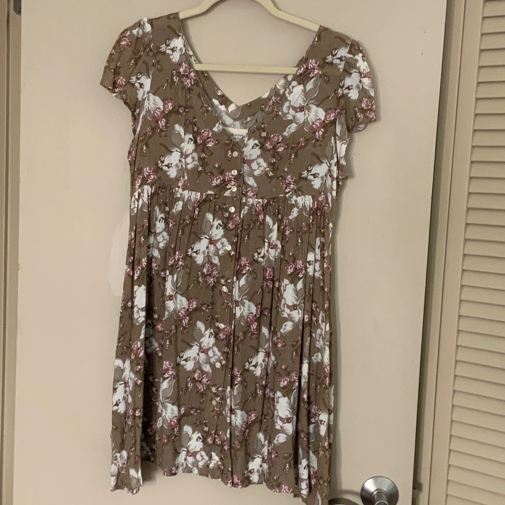 Denim & Supply Ralph Lauren Floral Dress in Brown and Pink
